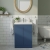 Hudson Reed Urban Floor Standing 2-Door Vanity Unit with Basin 3 Satin Blue - 600mm Wide