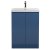 Hudson Reed Urban Floor Standing 2-Door Vanity Unit with Basin 3 Satin Blue - 600mm Wide
