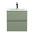Hudson Reed Urban Wall Hung 2-Drawer Vanity Unit with Basin 2 Satin Green - 500mm Wide