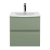 Hudson Reed Urban Wall Hung 2-Drawer Vanity Unit with Basin 4 Satin Green - 500mm Wide