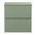 Hudson Reed Urban Wall Hung 2-Drawer Vanity Unit with Worktop 500mm Wide - Satin Green | Thumbnail Image
