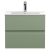 Hudson Reed Urban Wall Hung 2-Drawer Vanity Unit with Basin 2 Satin Green - 600mm Wide