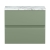 Hudson Reed Urban Wall Hung 2-Drawer Vanity Unit with Carrera Marble Worktop 600mm Wide - Satin Green | Thumbnail Image