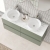 Hudson Reed Urban Wall Hung 4-Drawer Vanity Unit with Carrara Marble Worktop 1200mm Wide - Satin Green | Thumbnail Image