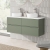 Hudson Reed Urban Wall Hung 4-Drawer Vanity Unit with Carrara Marble Worktop 1200mm Wide - Satin Green | Thumbnail Image