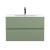 Hudson Reed Urban Wall Hung 2-Drawer Vanity Unit with Basin 2 Satin Green - 800mm Wide