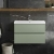 Hudson Reed Urban Wall Hung 2-Drawer Vanity Unit with Basin 3 Satin Green - 800mm Wide