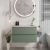 Hudson Reed Urban Wall Hung 2-Drawer Vanity Unit with Bellato Grey Worktop 800mm Wide - Satin Green