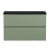 Hudson Reed Urban Wall Hung 2-Drawer Vanity Unit with Sparkling Black Worktop 800mm Wide - Satin Green