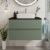 Hudson Reed Urban Wall Hung 2-Drawer Vanity Unit with Sparkling Black Worktop 800mm Wide - Satin Green