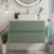 Hudson Reed Urban Wall Hung 2-Drawer Vanity Unit with Sparkling White Worktop 800mm Wide - Satin Green