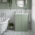 Hudson Reed Urban Floor Standing 2-Door Vanity Unit with Basin 1 Satin Green - 600mm Wide