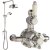 Hudson Reed Victorian Exposed Shower Valve with Rigid Riser Kit - Chrome