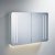 Ideal Standard 2-Door Mirror Cabinet with Bottom Ambient and Front Light 1230mm Wide - Aluminium