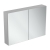 Ideal Standard 2-Door Mirror Cabinet with Bottom Ambient Light 1000mm Wide - Aluminium