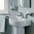 Ideal Standard Concept Arc Handrinse Basin and Full Pedestal 450mm Wide 1 Tap Hole