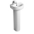 Ideal Standard Concept Arc Handrinse Basin and Full Pedestal Left Handed 350mm Wide