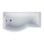 Ideal Standard Concept P-Shaped Curved Shower Bath with Front Panel and Screen