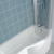 Ideal Standard Concept Curved Hinged Bath Screen 1470mm H x 1022mm W - 5mm Glass | Thumbnail Image