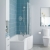 Ideal Standard Concept Curved Hinged Bath Screen 1470mm H x 1022mm W - 5mm Glass | Thumbnail Image