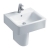 Ideal Standard Concept Cube Basin and Semi Pedestal 550mm Wide 1 Tap Hole