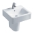 Ideal Standard Concept Cube Basin and Semi Pedestal 550mm Wide 1 Tap Hole | Thumbnail Image