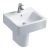 Ideal Standard Concept Cube Basin and Semi Pedestal 500mm Wide 1 Tap Hole | Thumbnail Image