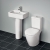 Ideal Standard Concept Cube Short Projection Basin and Full Pedestal 550mm Wide 1 Tap Hole | Thumbnail Image