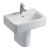 Ideal Standard Concept Cube Short Projection Basin and Semi Pedestal 550mm 1 Tap Hole