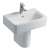Ideal Standard Concept Cube Short Projection Basin and Semi Pedestal 550mm 1 Tap Hole