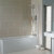 Ideal Standard Connect Square Angle Hinged Bath Screen 1410mm H x 820mm W - 5mm Glass | Thumbnail Image
