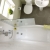 Ideal Standard Connect Square Angle Hinged Bath Screen 1410mm H x 820mm W - 5mm Glass | Thumbnail Image