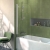 Ideal Standard Connect Round Top Radius Hinged Bath Screen 1410mm H x 820mm W - 5mm Glass | Thumbnail Image