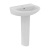 Ideal Standard Eurovit+ Basin and Full Pedestal 550mm Wide - 1 Tap Hole