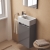 Ideal Standard Eurovit+ LH Wall Hung 1-Door Vanity Unit with Basin 350mm Wide - Mid Grey | Thumbnail Image