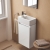 Ideal Standard Eurovit+ LH Wall Hung 1-Door Vanity Unit with Basin 350mm Wide - Gloss White | Thumbnail Image
