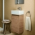 Ideal Standard Eurovit+ RH Wall Hung 1-Door Vanity Unit with Basin 350mm Wide - Natural Oak | Thumbnail Image