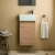 Ideal Standard Eurovit+ RH Wall Hung 1-Door Vanity Unit with Basin 350mm Wide - Natural Oak | Thumbnail Image