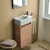 Ideal Standard Eurovit+ RH Wall Hung 1-Door Vanity Unit with Basin 350mm Wide - Natural Oak | Thumbnail Image