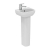 Ideal Standard I.Life A Basin and Full Pedestal 350mm Wide - 1 LH Tap Hole