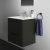 Ideal Standard I.Life A Wall Hung 2-Drawer Vanity Unit with Basin and Matt Black Handle 640mm Wide - Matt Carbon Grey