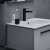 Ideal Standard I.Life A Wall Hung 2-Drawer Vanity Unit with Basin and Matt Black Handle 640mm Wide - Matt White