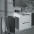 Ideal Standard I.Life A Wall Hung 2-Drawer Vanity Unit with Basin and Matt Black Handle 640mm Wide - Matt White