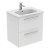Ideal Standard I.Life A Wall Hung 2-Drawer Vanity Unit with Basin and Brushed Chrome Handle 640mm Wide - Matt White