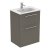 Ideal Standard I.Life A Floor Standing 2-Drawer Vanity Unit with Basin and Brushed Chrome Handle 640mm Wide - Matt Quartz Grey