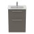 Ideal Standard I.Life A Floor Standing 2-Drawer Vanity Unit with Basin and Brushed Chrome Handle 640mm Wide - Matt Quartz Grey