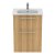 Ideal Standard I.Life A Floor Standing 2-Drawer Vanity Unit with Basin and Brushed Chrome Handle 640mm Wide - Natural Oak
