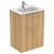 Ideal Standard I.Life A Floor Standing 2-Drawer Vanity Unit with Basin and Brushed Chrome Handle 640mm Wide - Natural Oak