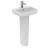 Ideal Standard I.Life B Basin and Full Pedestal 450mm Wide - 1 Tap Hole