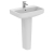 Ideal Standard I.Life S Compact Basin and Full Pedestal 600mm Wide - 1 Tap Hole